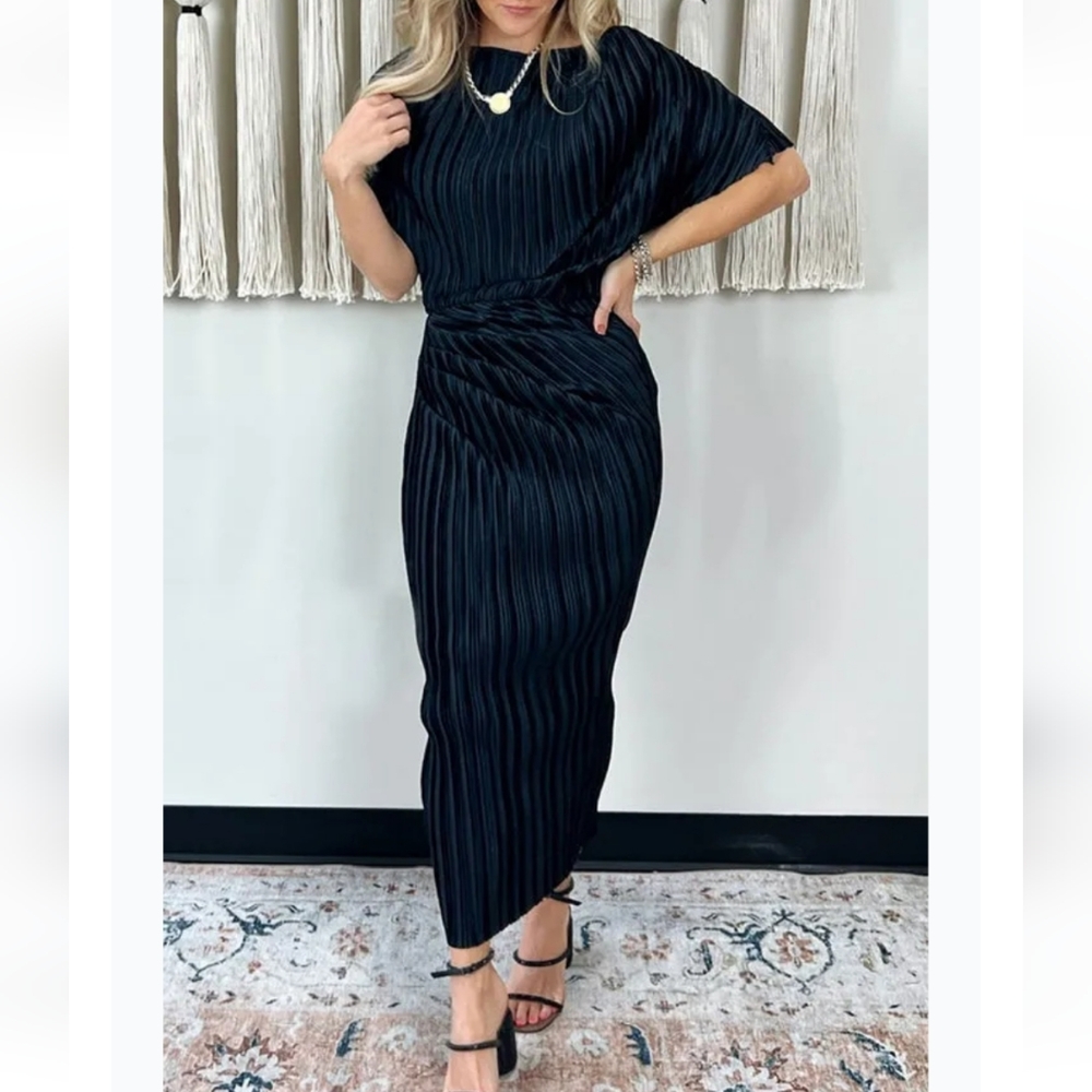 Beautifully Pleated Maxi Dress, New Without Tags. Never worn.